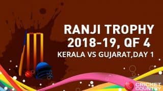 Ranji Trophy 2018-19, Quarterfinal 4, Day 1: Gujarat trail Kerala by 88 runs
